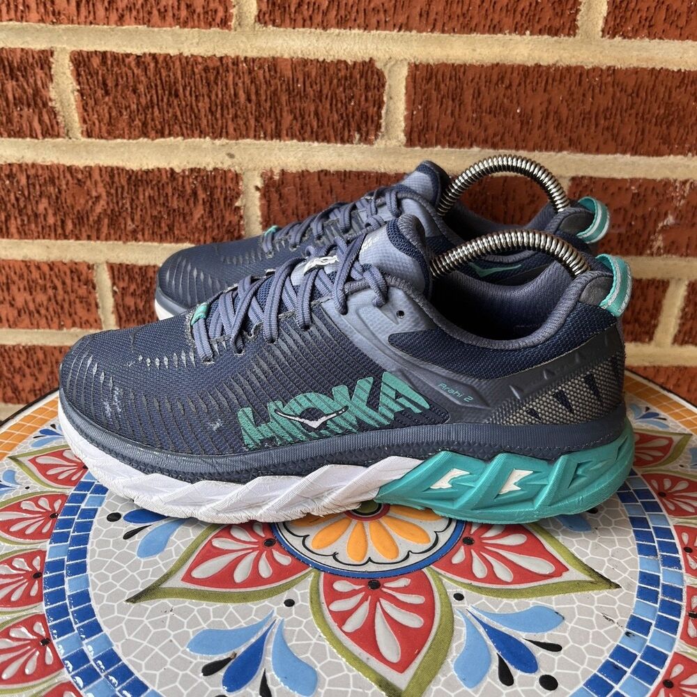 Hoka One One Arahi 2 Womens 8 Blue Teal Running Sneakers 1019276 PVIN - Picture 5 of 10